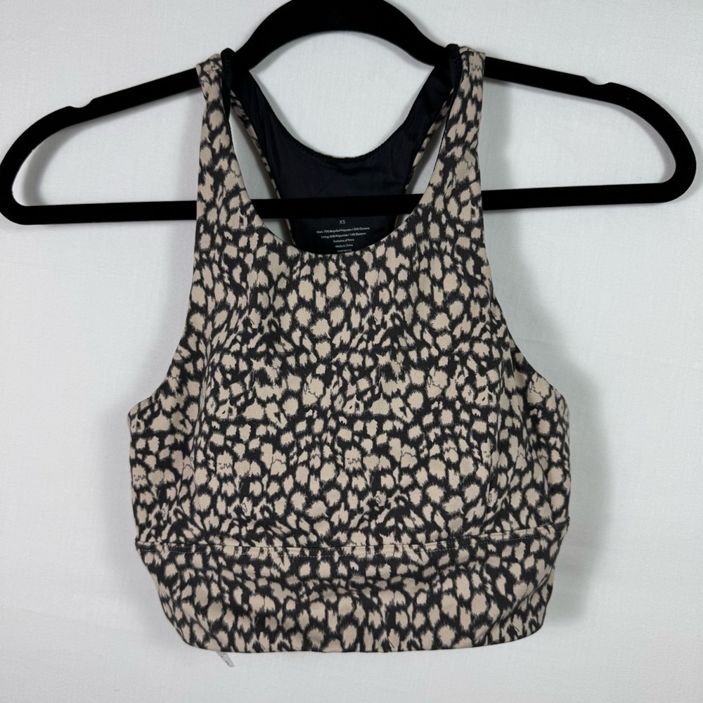 Varley Black and Cream Sports Bra Women’s Size XS